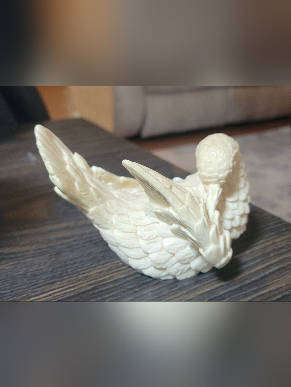 Vintage A. Santini White Alabaster Dove Figurine Made in Italy Love Bird